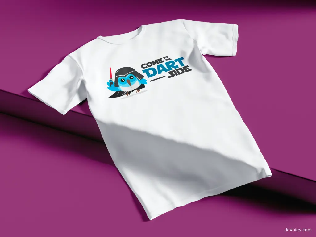 Flutter Dart T-shirt (S, Normal)