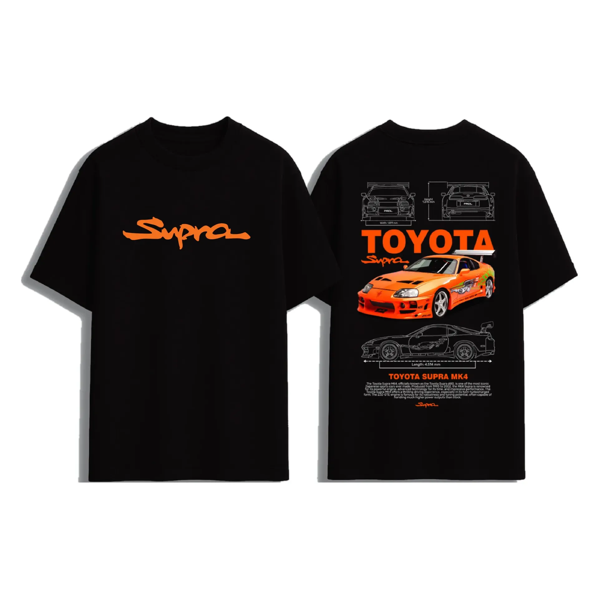 Apex Orange — Oversized Back-Print Tee
