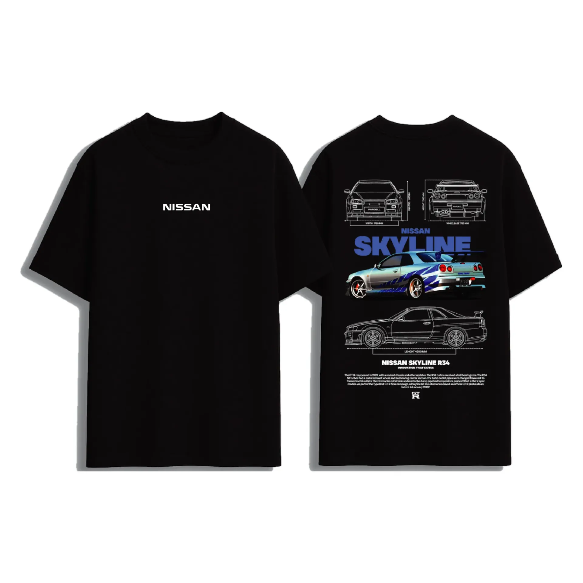 Midnight Circuit — Oversized Back-Print Tee